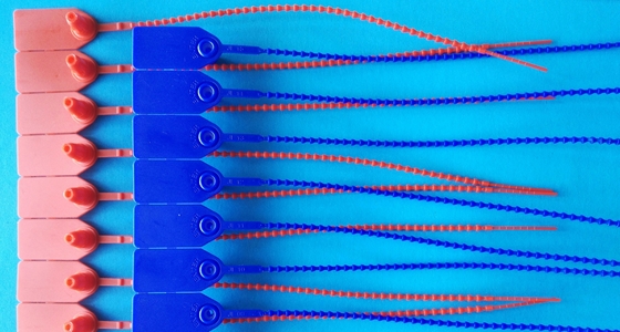 PAS17712 Blue Security Plastic Seals PP Material For Luggage / Bag / Trucks