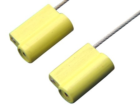 Yellow Steel Lock ABS Plastic Truck Security Seals With Thermal Stamping Printing C-115