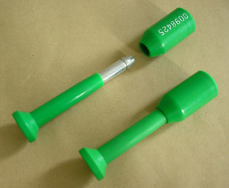 Barrel pin plastic truck security seals for railway cars with printing company name B-110