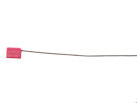 ISO Certification Blue ABS Plastic Truck  Pull Tight Security Seals With Aircraft Cable 1.8mm Diameter