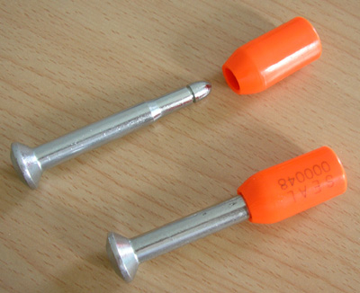 Pas 17712 metal truck security seals / cargo seals / auto seals with printing company name