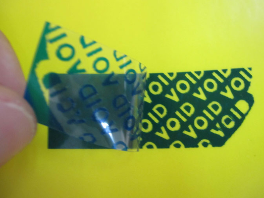 White / Blue / Black Tamper Evident Security Labels With High Residue For Anti-counterfeit