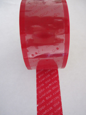 Red Stainless Steel Secuity Seal Tape With Printing Words For Coated BOPP Bags