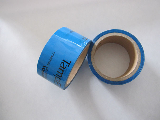 Red / Blue High Degree PET Secuity Seal Tape With Printing Logo For Logistic Field