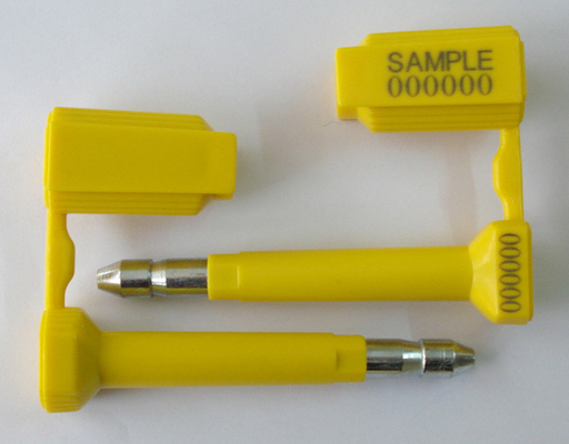 Amarelo aço caminhão de pinos de plástico ABS alta selos de segurança com código de barras impressão B-126