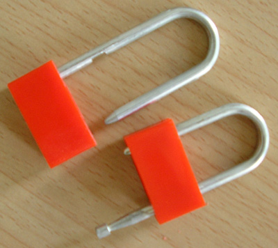 Selos plásticos vermelhos galvanizados da segurança do cadeado da vara para o caminhão/reboque